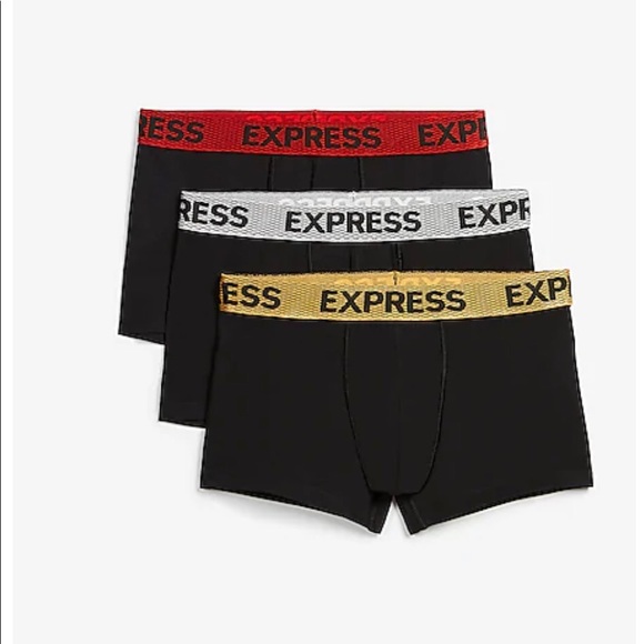 Express Other - 3 Pack Metallic Waistband Sport Trunks Size XL